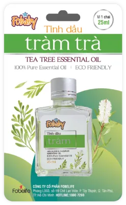 Tinh Dầu Tràm Fobaby Chiết Xuất Tự Nhiên Ngăn Ngừa Muỗi Và Côn Trùng An Toàn Cho Bé - Chai 3ml/25ml