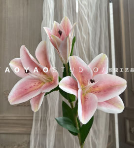 (3 Kuntum) Bunga Lily Oval Artificial/Bunga Dekorasi