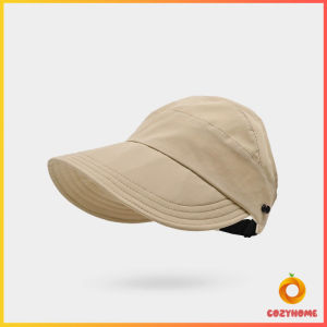 Cozy หมวกกันแดดผู้หญิงพับได้ ปรับขนาดได้ สวมใส่ง่าย หมวกกันแดดปีกกว้าง Sun hat