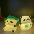 1 Piece Cartoon Cute Vinyl Panda LED Night Light Auto Dashboard Ornament Bedroom Lamp DIY Decoration Children's Gift. 