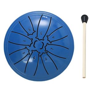 COSTA Ethereal Sound Steel Tongue Drum Set Multicolour 4 Inch 8 Notes Ethereal Drum Musical Toy Portable Sound Healing Instruments Camping