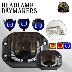 REFLEKTOR CARBON DAYMAKER LAMPU DEPAN SUPERMOTO CRF KLX WR WR155 KARBON DEMEKER MOTOR TRAIL CROSS