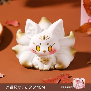 xpkQ Nordic Nine-Tailed Fox Ornament Modern Trendy Toy Figurine Office Desktop & Car Decoration Cute Healing Birthday Gift FYFM 4Y1Z7