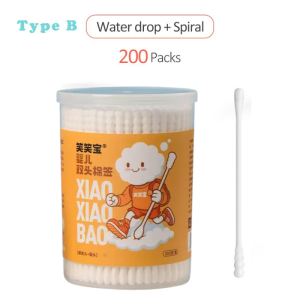 BABYJOY Cotton Bud Baby Ear Cleaner Mini Size Cotton Bud Baby New Born Baby Ear Pick Cleaning Stick Baby Cotton Bud Storage