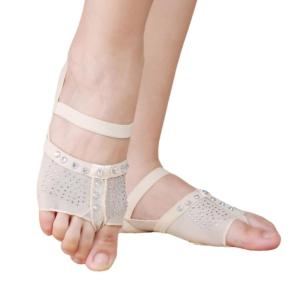 1 Pair Elastic Belly Dance Foot Pad Rhinestones Belly Dance Practice Shoes Slip Resistant Breathable For Men And Women