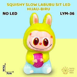 TAIYO Squishy Slow Abubu Duduk NO LED Sit Colorful Karakter Squisi Pencet Dekompresi Squeeze Mainan