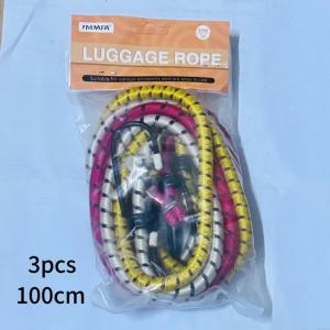 xinixin 3pcs Luggage Rope Travel Straps Metal Hook Stretchy Braid Packing Rope Bungee Cord High stretch Oxford rope