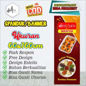 Spanduk Banner Ukuran 60x160cm Dinsum Free Custom Design Dan Ukuran