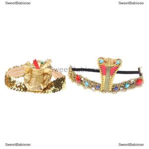 [COD] SweetBabiese Dành Cho Người Lớn Cosplay Cleopatra Ai Cập Rắn Headband Phụ Nữ Trang Điểm Đồ Trang Trí Đảng Hairband