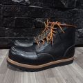 Xrider Safety Boots Moc toe redwing full black Cow Leather. 