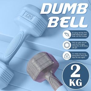 (ĐỦ MÀU ) BG -Một cặp tạ tay 2KG cao cấp thái lan tập Gym (Tổng 4 kg)