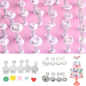 Fondant Cake Plunger Gumpaste Shapes Round Triangle Hexagon Heart Blossom Flower Baking Supplies