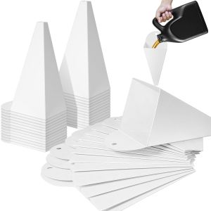 50 Pack Oil Funnel 8 oz Paper Oil Funnel for Motor Engine for Automotive Oils and Other Liquids