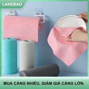 【LAKEBAO】 1 cuộn 20 chiếc khăn lau sợi nhỏ Khăn lau không xơ có thể tái sử dụng cho nhà bếp khăn bếp siêu thấm khô nhanh