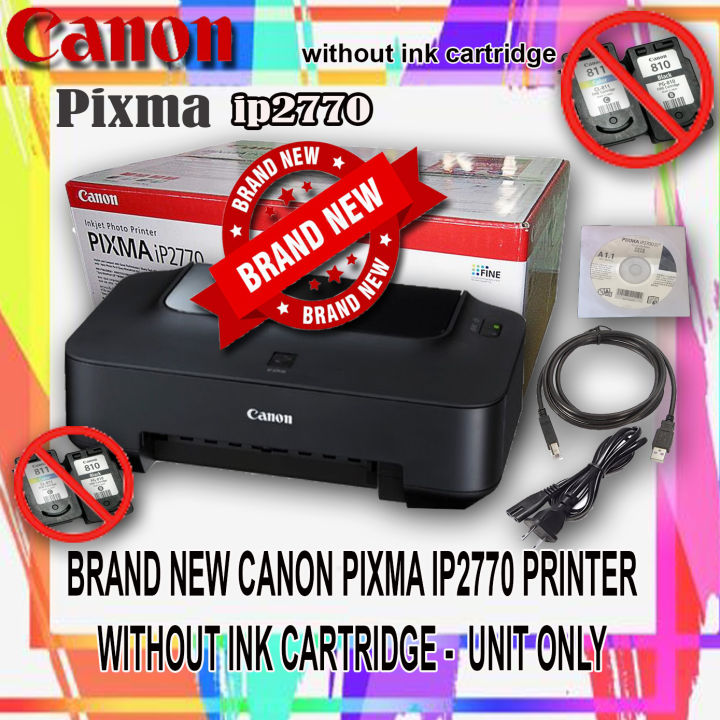 CANON PIXMA IP2770 INKJET PHOTO PRINTER BRAND NEW (WITHOUT INK CARTRIDGE) UNIT ONLY Lazada PH