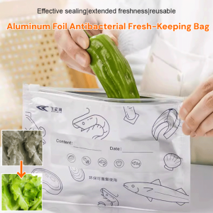 Food Fresh-Keeping Bags Reusable Food Storage Bag With Zipper Kitchen Multifunctional Vegetable Fruit Meat Storage Organizers Bag