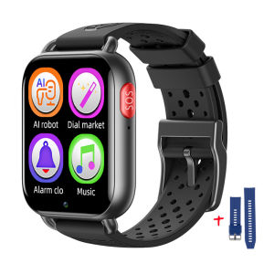 Child phone watch 4G SIM card Android 9.0 smart watch boy girl GPS positioning watch WiFi video call SOS tracker camera photo recording clock heart rate body temperature ECG monitoring