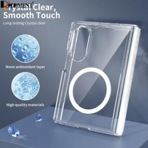 RICHMENTFor Samsung Galaxy Z Fold 8 / Z Fold8 Ultra Transparent Magnetic Clear Premium PC Hinge Protection Case