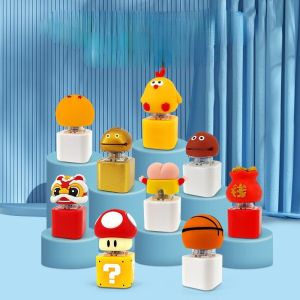 Multifunctional Glowing Mechanical Keyboard Key Cap Toy Keychain Finger Keyboard Decompression Toy LED Light Toys Stress Relief Gifts