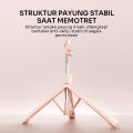 ROBOT Tripod RT-S02 Rotatable 360° Selfie Stick Pink HP Kamera Tongsis Portable 21 cm With Remote Bluetooth - Garansi 1 Tahun. 