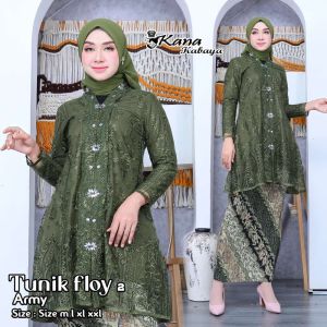 setelan kebaya tunik floy tulle sapto payet - kebaya pesta - kebaya busui - kebaya ibu hajatan - cod