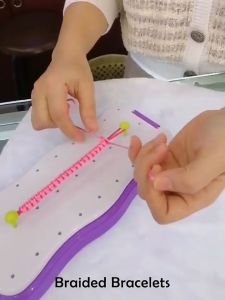 DIY Hand Rope Braider Set Bracelet Maker Kit DIY Crafts Handmade Jewelry String Beads Knitting Tools