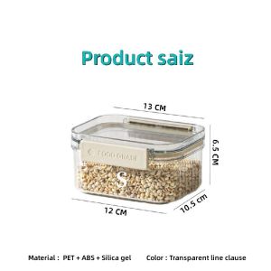 [i RUMAH] Food Storage Container Plastic Kitchen Refrigerator Multigrain Storage Tank Transparent Sealed Cans Herb Tea Plastic