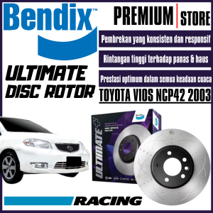 Original Bendix Ultimate+ Front Set Disc Rotor - Toyota Vios NCP42 2003 BR9403 ULT+