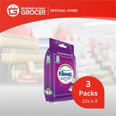 [Klang Valley] Kleenex Superior Clean Wipes 3X3X10S (3 Packs)