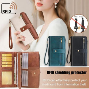✨ Womens Wallets / Long Wallet / Clutch / PU Leather / Multi-Card / Large Capacity / Travel Organizer / Handbag Purse / Fashion Gift - Multi-Card Slot Tri-Fold Long Clutch