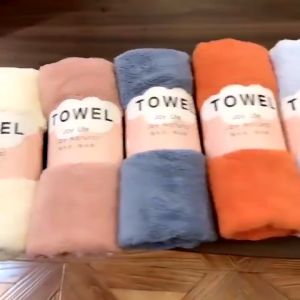 Microfiber Face Towel stripe design Plain color towel High Quality Absorbent Dry Hair hand Towel PAZU