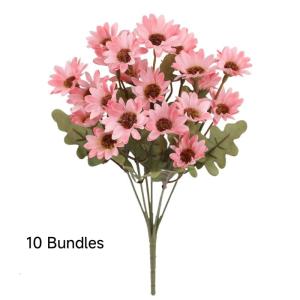 Funsdecor Artificial  2025 New Artificial Sunset  Artificial for Outdoors Fall  Waterproof Fake Fall Flower for Decoration for Home Porch (10Bu