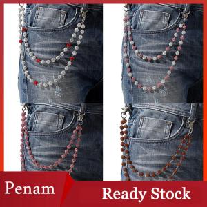 [PAM] Hip-hop Pants Chains High-quality Ball Beads Waist Chains Simple Jeans Chain Fashion Pants Chain Clothing Accessories Gifts