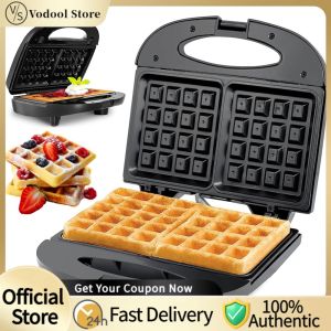 Anti-scalding Waffle Maker with Non-stick Coating for Belgian and Chaffle Waffles in Kitchen