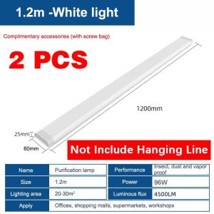 【5 PCS】LED Tube Light for Ceiling 1.2M Office Linear Ceiling Light Super Bright Panel Light Eye Protection Indoor Flat Tube Light 220V