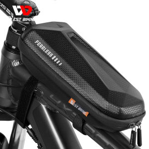 WEST BIKING Bicycle Bag Front Frame Top Tube Tool Bag MTB Road Bike Bag Waterproof Bicycle Accessories EVA Cycling Front Frame Bag