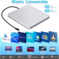 NOLYTH External DVD Drive USB C SuperDrive for, Slot-in CD DVD External Drive for, Portable DVD Burner Player Optical Disc Reader Drives for Laptop PC Computer Windows Desktop. 