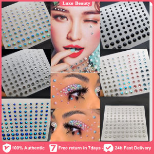 【Local Deliver】Rhinestone Pearl Sticker Eyebrow Face Sticker Diamond Makeup Face Decoration Tear Diamond Color Eye