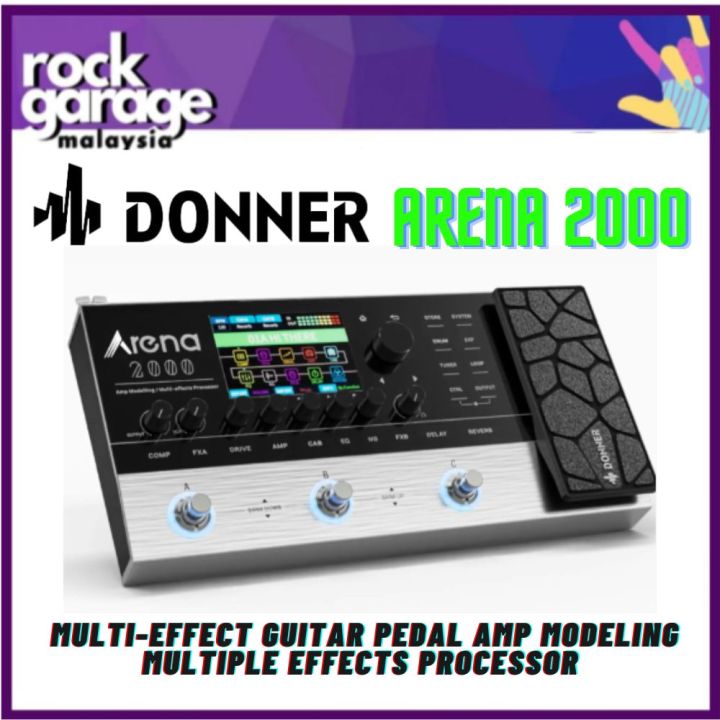 Donner Arena 2000 MultiEffect Guitar Pedal AMP Modeling Multiple