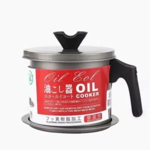 ZH399 1.4L Kitchen Oil Tank Pot Oil Storage Filter Residue 2IN1 Frying Oil Filter Pot Leak-proof Oil Dispenser