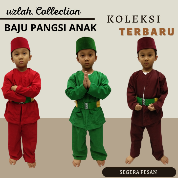 Baju pangsi anak setelan free selendang baju pangsi anak sd laki laki