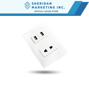 Focus Universal Outlet W/ USB 2 Gang