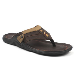 Sandal Pria Dewasa Slop Selop Japit Jepit Kulit Terbaru Import Korea Anti Putus R-01