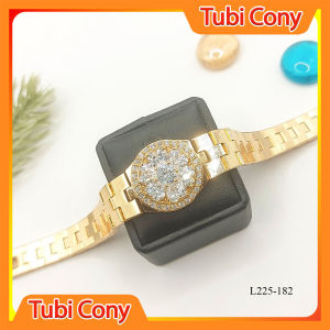 Lắc Tay Nữ Tubi Cony Mặt Tròn Đính Đá L225 - 182 - Hàng Nhập Khẩu - Bao hoàn tiền - Bao đổi trả trong 07 ngày