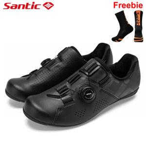 Santic รองเท้าปั่นจักรยานสำหรับรองเท้าเสือหมอบผู้ชายผู้หญิงระบายอากาศป้องกันการลื่นไถลน้ำหนักเบาล็อครองเท้าผ้าใบจักรยานจักรยาน