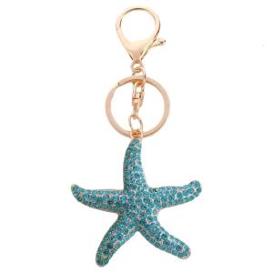 Hợp thời trang ven biển Keychain lấp lánh đá thiết kế cho ví hoặc ba lô