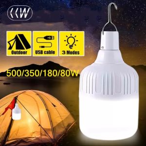CCW Led Light Bulb Waterproof Rechargeable Emergency Lights Portable Led Night Market Light Dimmable Camping Light
