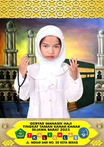 CETAK DAN EDIT PHOTO ANAK MANASIK HAJI 25x18cm GLOSSY TANPA BINGKAI