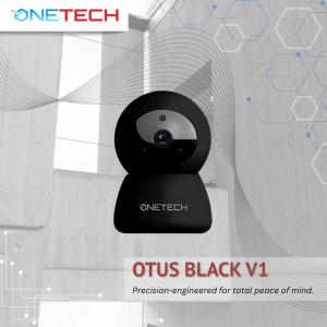 OneTech Otus Black 1.0 CCTV Security Camera 2 Way Audio 2MP Indoor Night Vision HD Wifi Phone Control Cloud SD Storage