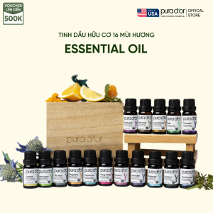Bộ 16 Tinh Dầu Hữu Cơ PURA D’OR Sweet 16 Essential Oil Set - USDA Organic (10mlx16)